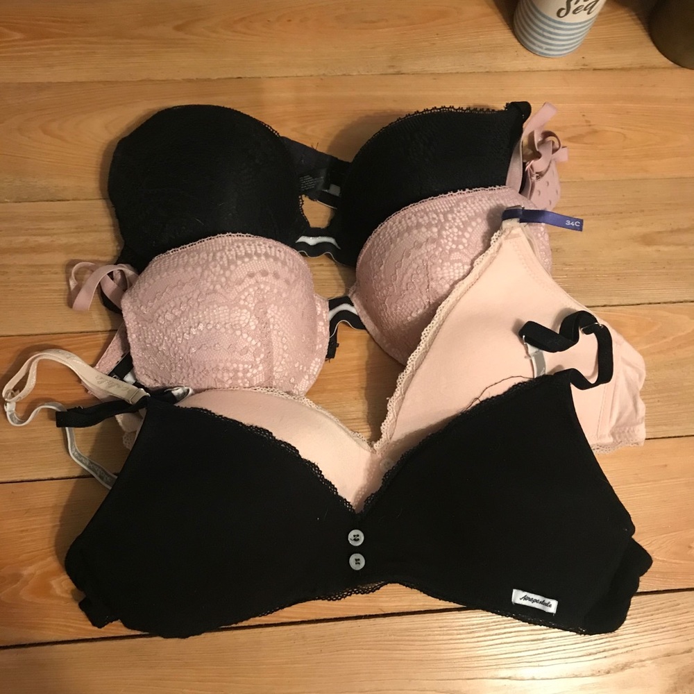 4 used size 34C bras